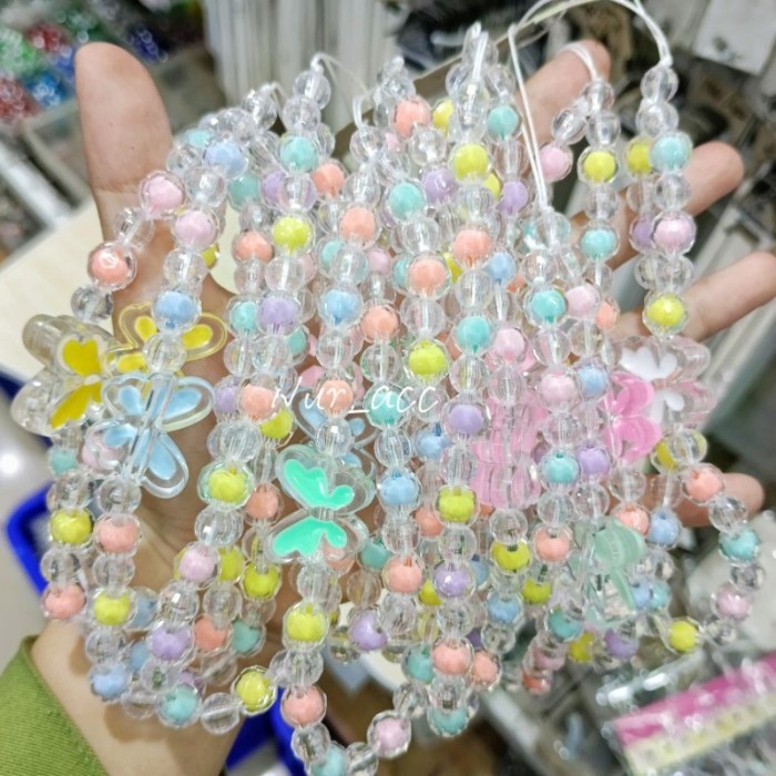 TERMURAH eL- Grosir 12pcs tali hp manik manik/ strap phone lusinan/ aksesoris hp