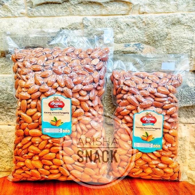 

Kacang Almond panggang kupas tanpa garam Blue diamond roasted 1KG WS88