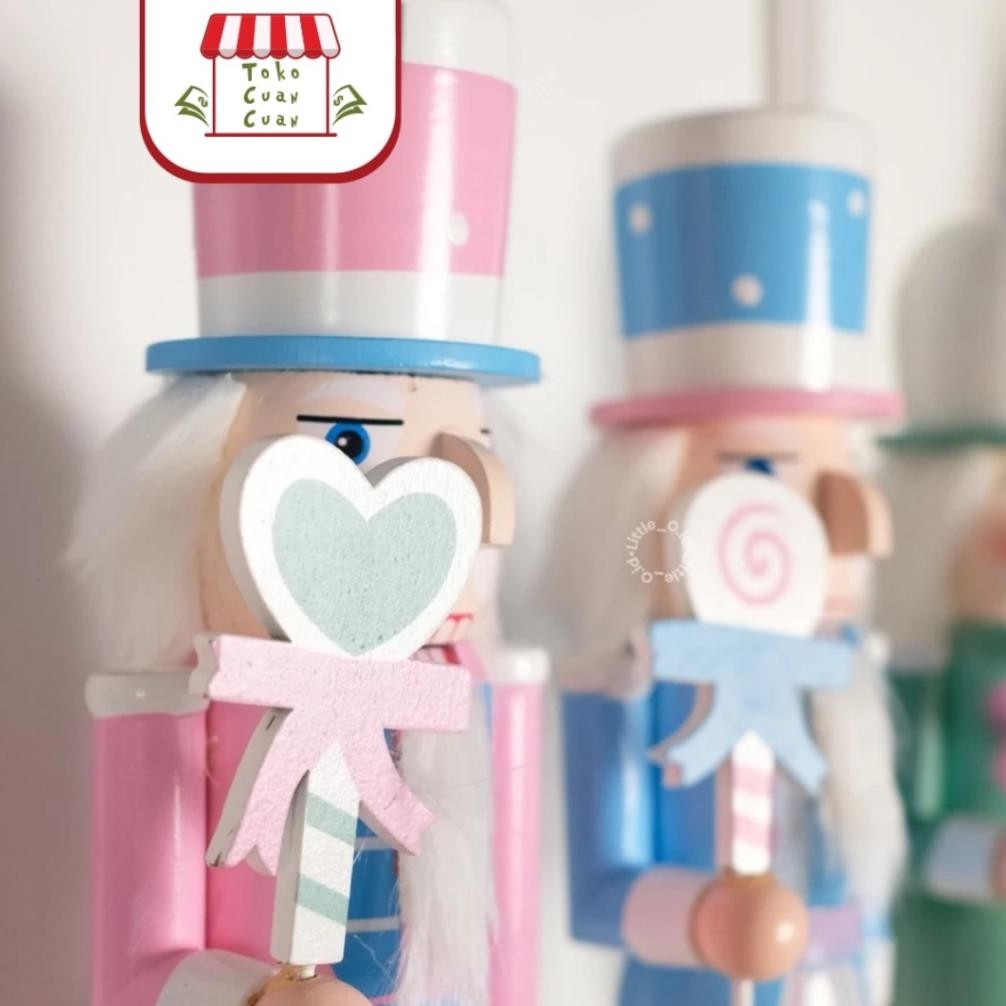 klp TCC Christmas Nutcracker soldier patung natal dekorasi natal hiasan natal impor aksesoris Natal