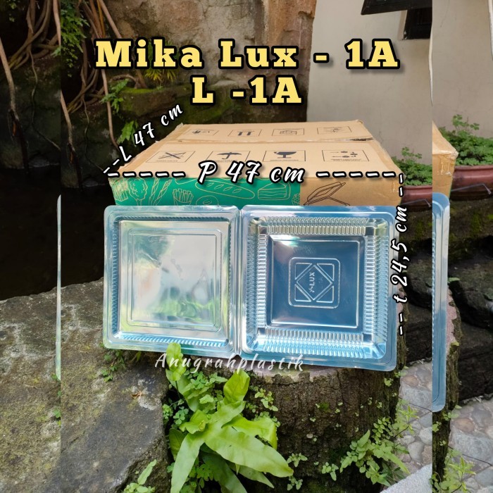 NEW Kotak Mika makanan LUX L-1A / Mika kue L - 1 A (PER DUS / KARTON)