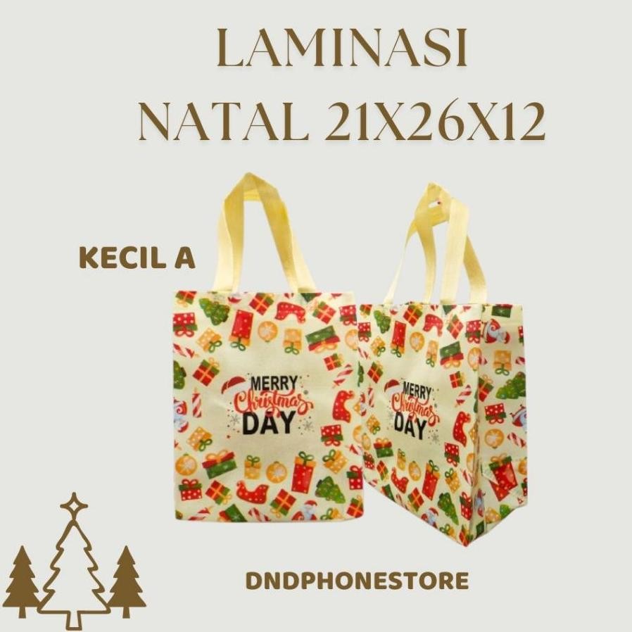 

Promo Hari Ini Saja 1 Pcs - Tas Spunbond Hampers Bahan Laminasi Series Natal Size 21X26X12 & 32X25X17 Original
