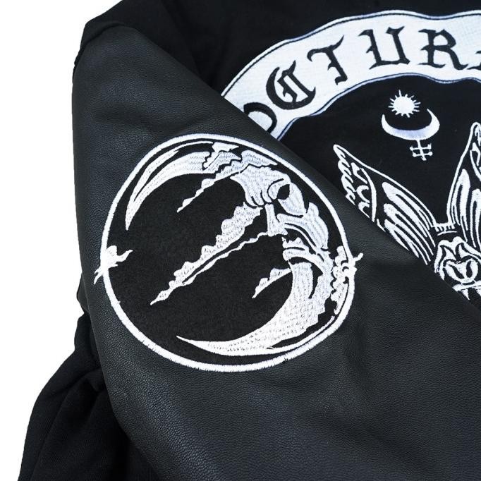 Sale Moxie Jaket Varsity Nocturnal Unisex Hitam Black Jacket