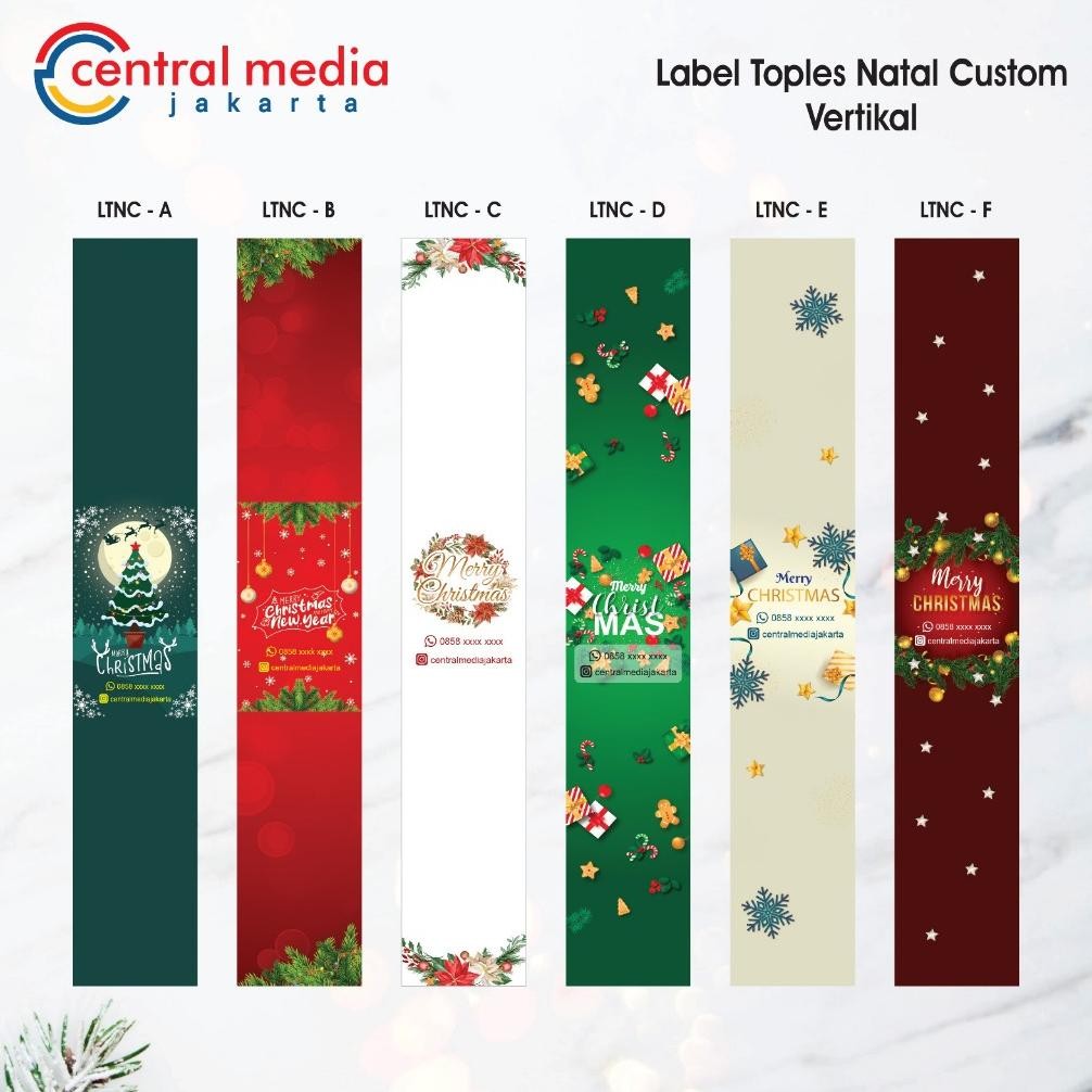 

Kjh Label Toples Natal Custom 30X5 Cm Isi 50 Pcs Paper Belt Christmas