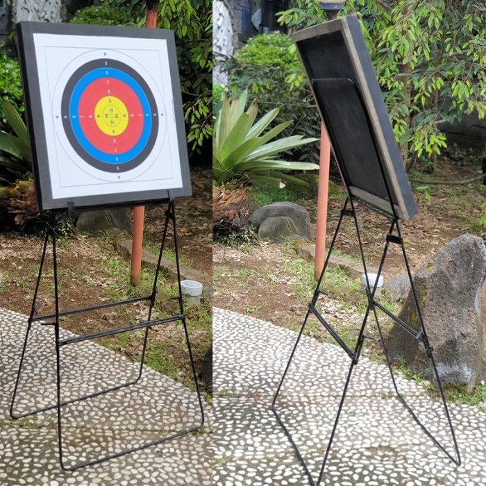 Dijuall Target Stand Lipat Besi Solid Panahan