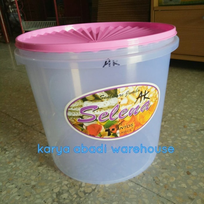 TERJAMIN Toples Makanan / Wadah Kerupuk / Toples Kerupuk 15L Selena Tantos
