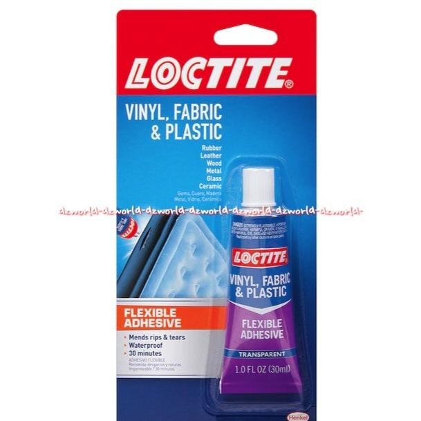 

Loctite Vinly Fabric Plastic Flexible Lem Karet Plastik Kayu 30ml