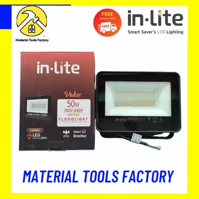 Lampu Sorot Taman In-Lite 50 Watt - Lampu Flood Light Inlite Inf030