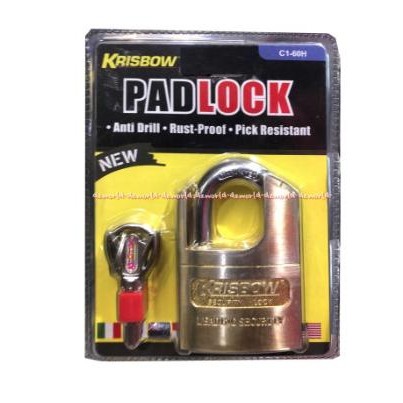 

Krisbow Padlock C1-60H Gembok Kuning Anti Drill Anti Karat 3 Kunci