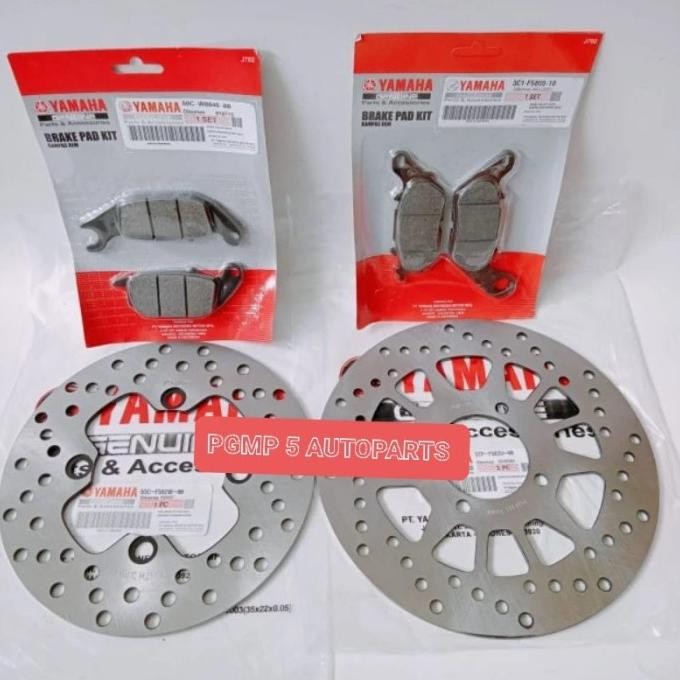 Piringan Cakram Depan Belakang Plus kampas Rem Jupiter MX New 135 Ori