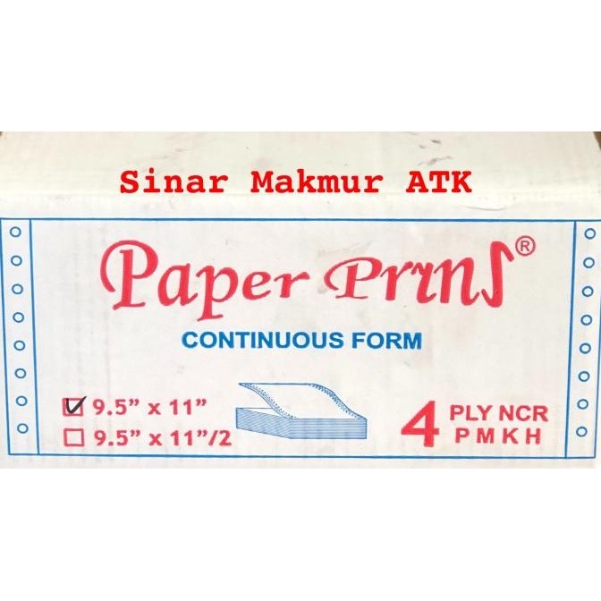 

Continuous Form / Kertas Komputer Paper Prins 91/2x11 4 ply (K4)