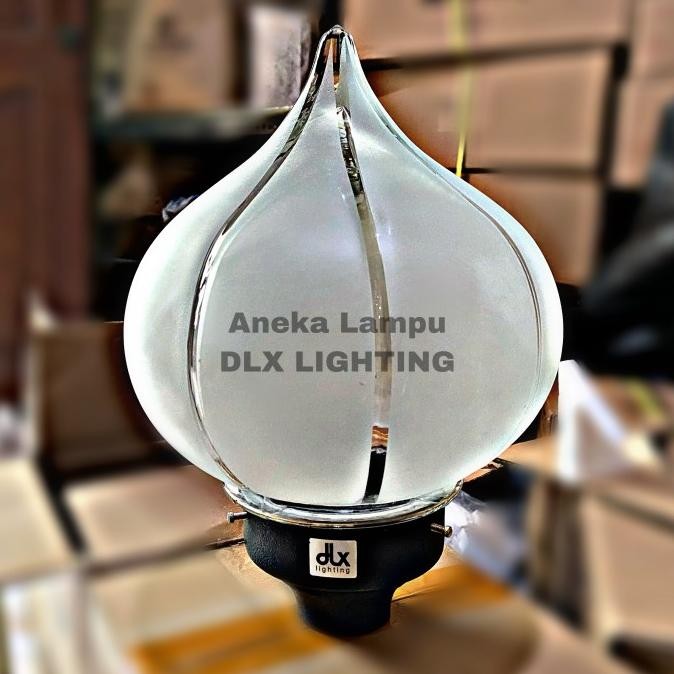 Dlx Lighting Tf - 64 Lampu Taman Pilar Kubah Diameter Kaca 22Cm
