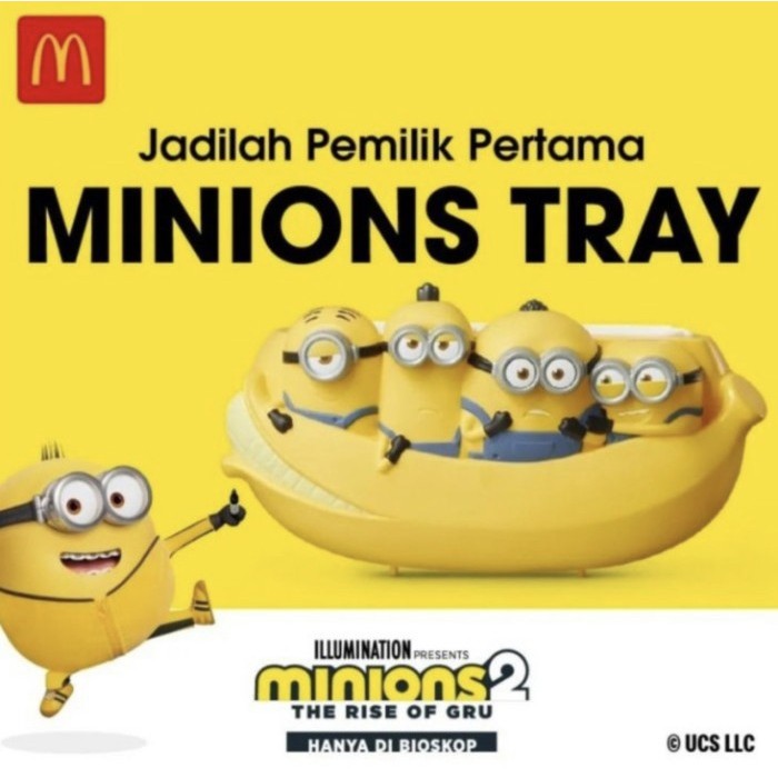 MINIONS TRAY MCDONALDS LIMITED EDITION MINION TRAY MCD ORIGINAL