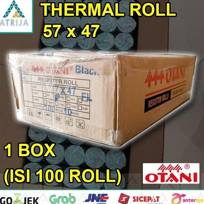 

1 BOX (100 Pcs) Otani 57x47 Kertas Thermal Roll Struk Kasir 57 x 47