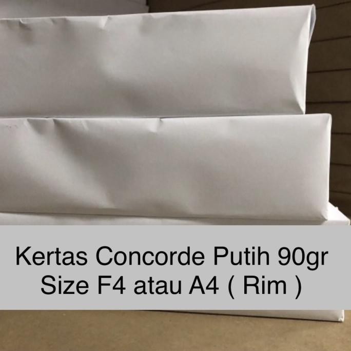 

BEBAS ONGKIR - Kertas Concorde Putih 90 gr ( F4 / rim )
