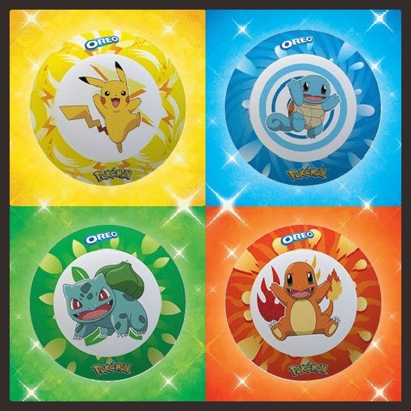 Piring Oreo Pokemon Pikachu Bulbasaur Charmander Squirtle