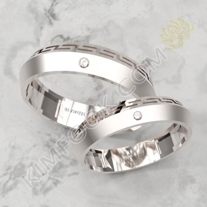 Cincin Kawin Berlian Emas Putih FABR84