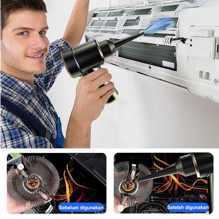 TERLARISSS Vacum Cleaner 60000rmp Air Duster Blower Portable Penyedot Debu Mobil dan lainya 5 in 1