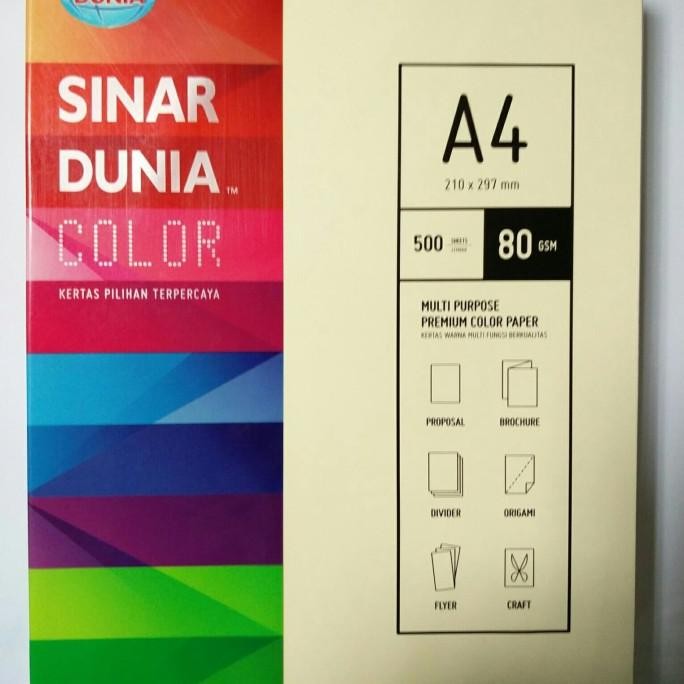 

KERTAS SPECTRA / SIDU A4 80 WARNA IVORY IT100