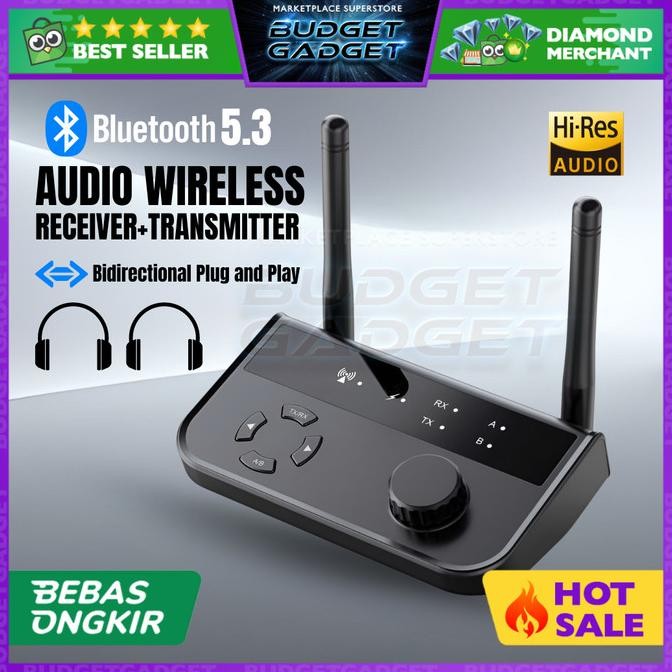 BEBAS ONGKIR - VIKEFON Bluetooth Adaptor 5.3 Audio Receiver Transmitter Wireless 10m