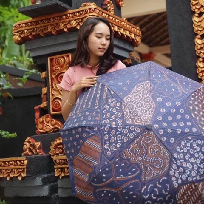 TERMURAH - Payung Lipat motif Batik Tulis