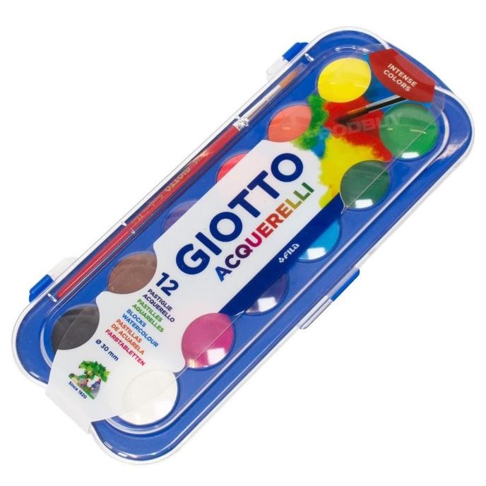 

Best Seller Giotto Acquerelli MINI 12 Warna ( Water Color Cake / Cat Air )