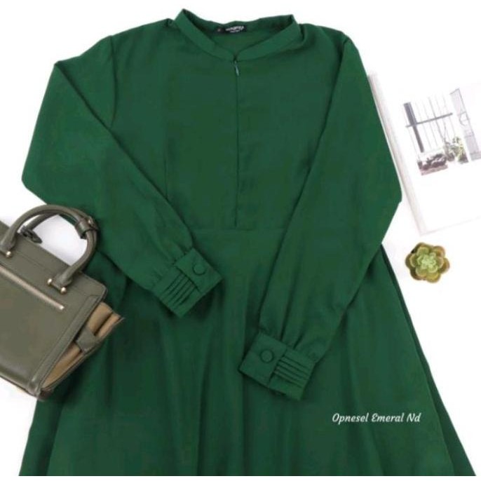 PAKAIAN WANITA HIJAU TUA/GAMIS WANITA HIJAU BOTOL/PAKAIAN WANITA JUMBO