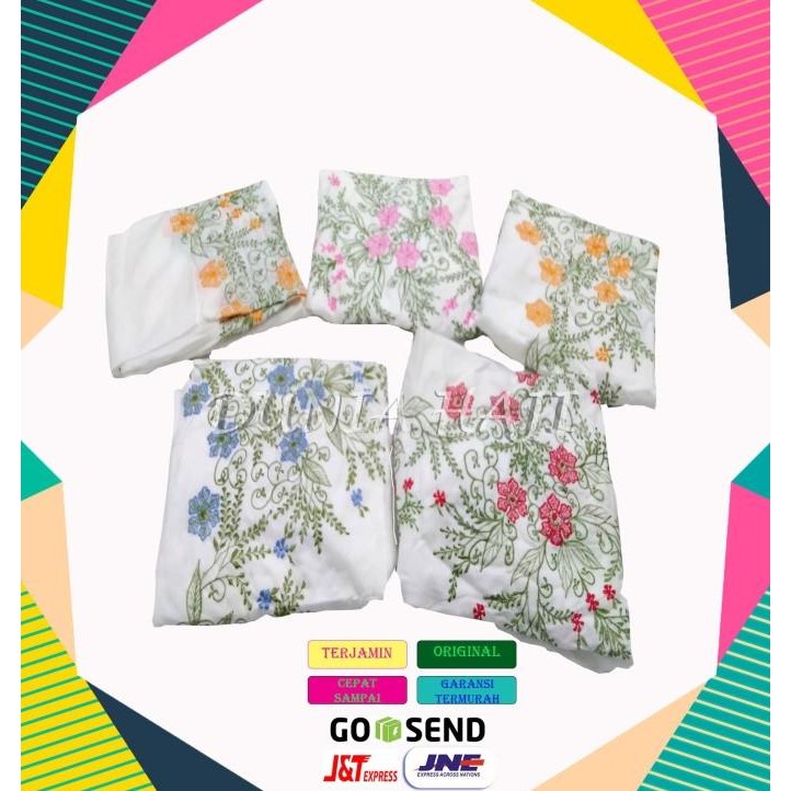 MUKENA PUTIH KATUN BSY BORDIR MURAH MOTIF BUNGA TIMBUL MUKENAH DEWASA
