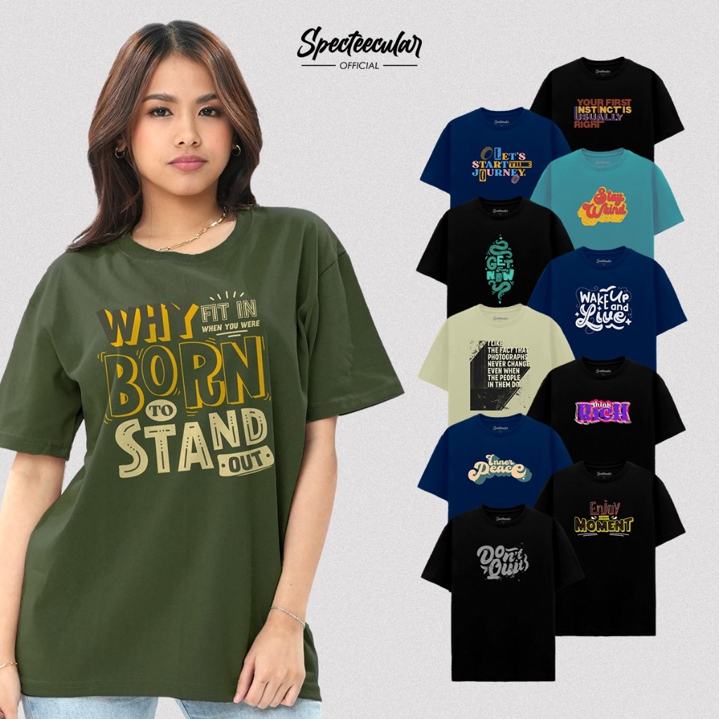 Kemeja Leher Bulat Pernyataan Hidup Specteecular Untuk Pria Wanita Atasan Kaos Kemeja Biasa Tees |bC
