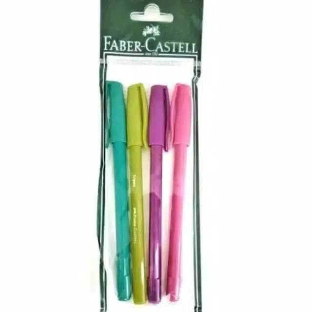 

UP670 Pulpen Tripen Faber Castell set 4 / Ballpoin tripen Faber Castell CUCI GUDANG