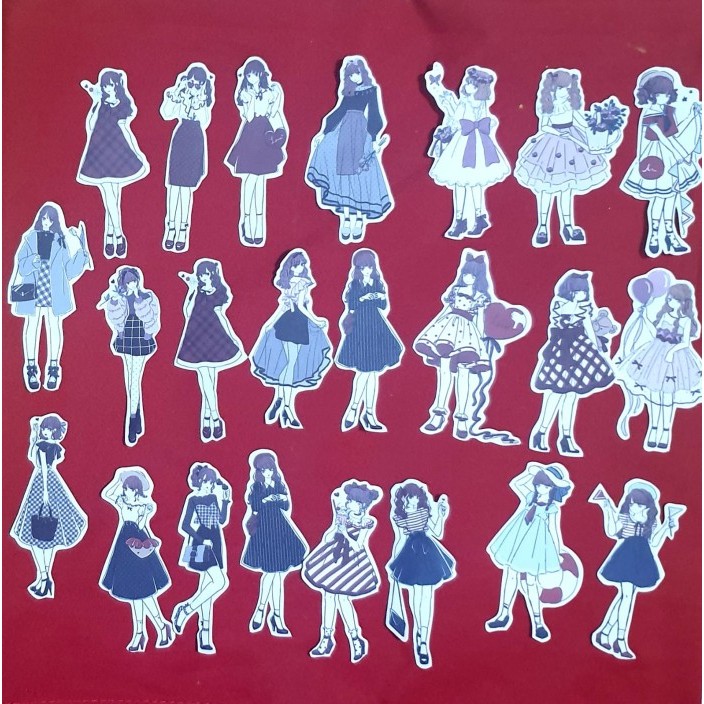 

XU670 Journaling Deco - Girls Sticker - Stiker Bujo Motif Girls_10 (1Set) TERMURAH