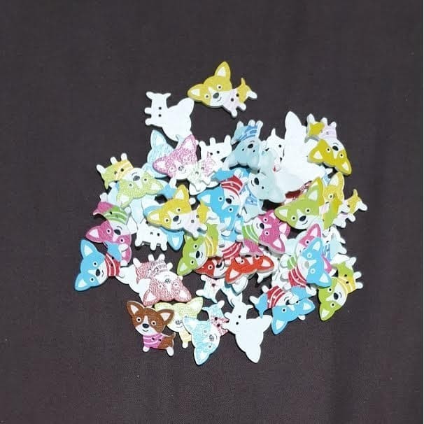 

CG820 Kancing Kayu Dua Lubang - Cute Dog Style (10pcs) NEW