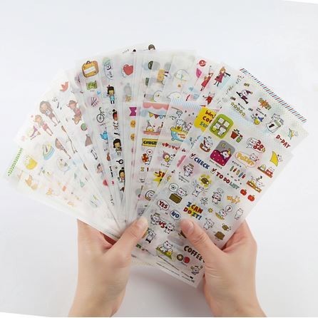 

BS114 PETIT COCHONN Diary Deco Sticker - Pig Cartoon Life (6pcs) TERBARU