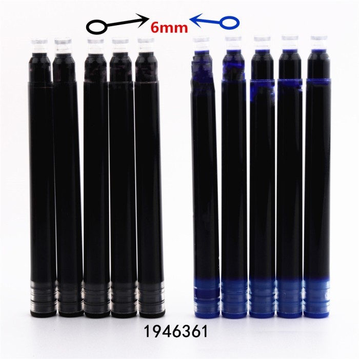 

Luxury high quality 5pcs Ink Cartridge Refills Disposable Blue for Black Fountain Pen