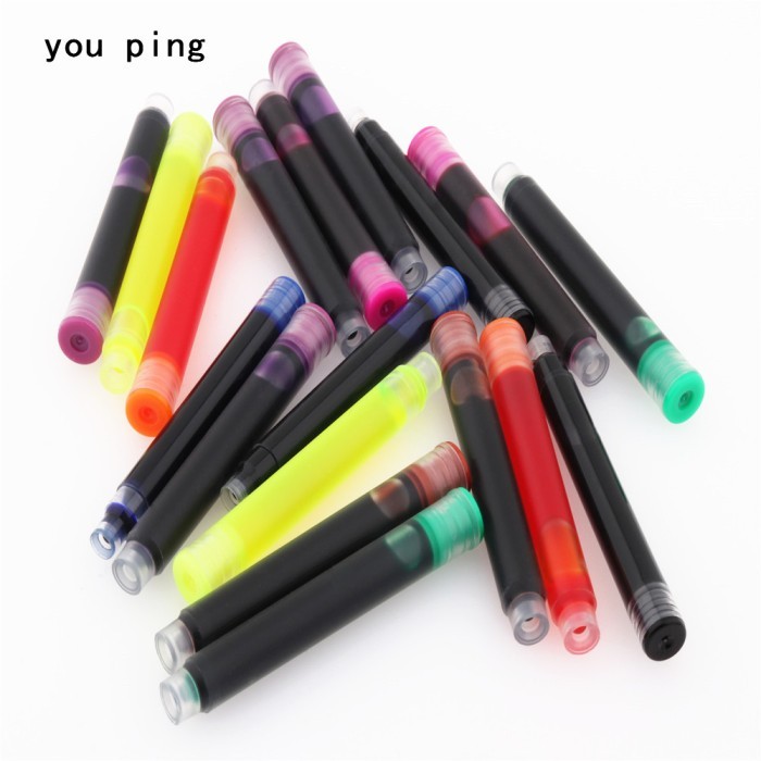 

New High quality 5pcs Color Ink Supplies fountain Pen ink Refill cartridge office school student