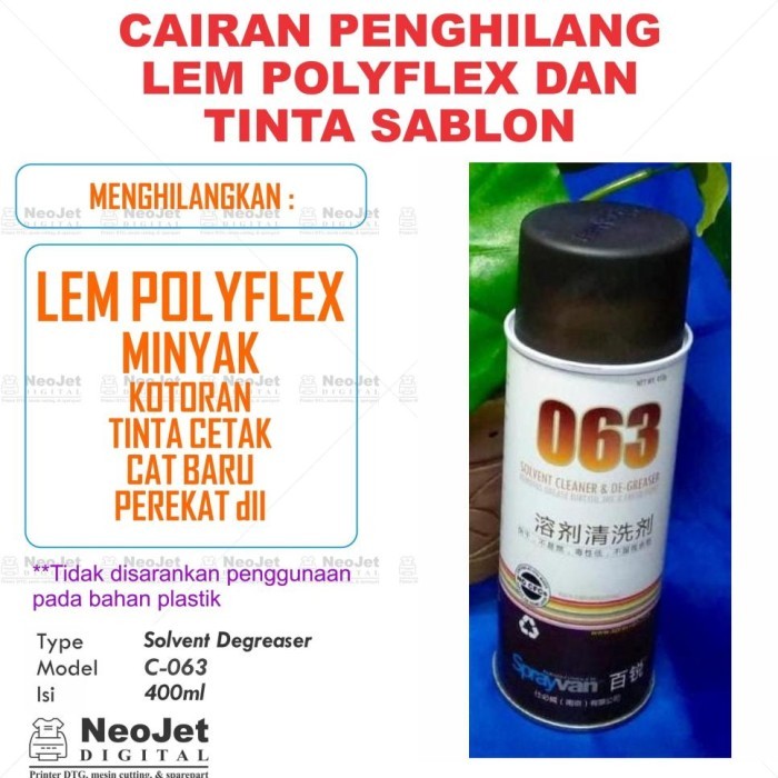 

NEW!!! Cairan penghilang lem Polyflex Flex Tinta DTG Flok C-063 C-60