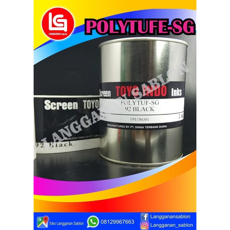 

TINTA SABLON PALSTIK - TOYO INDO POLYTUFE-SG 92 BLACK 1KG