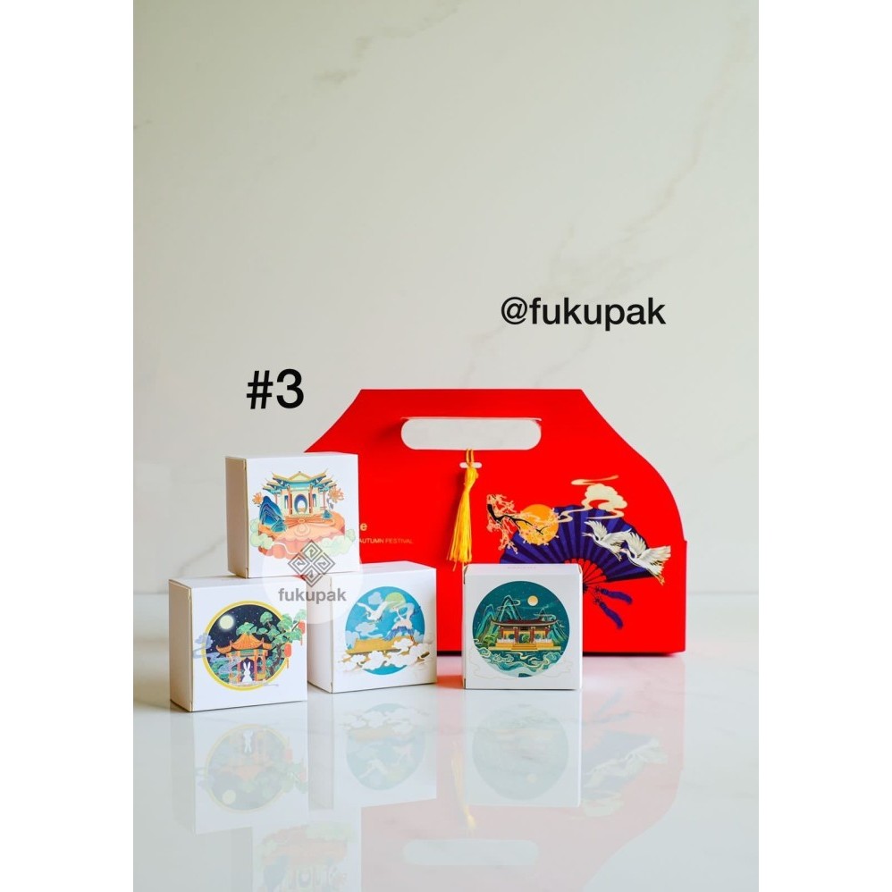 

SET Box Mooncake + Tas (10pcs) kotak hamper kue bulan, mid autumn festival