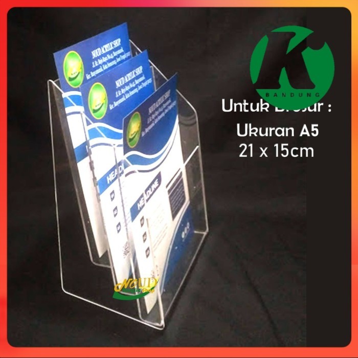 

Tempat Brosur Akrilik Acrylic Ukuran A5 tingkat 3