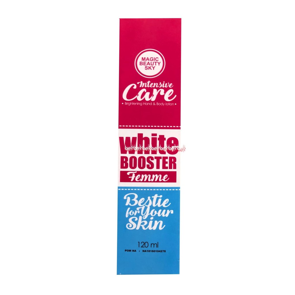

Intensive Care White Booster Femme 120ml Mencerahkan Kulit Tubuh