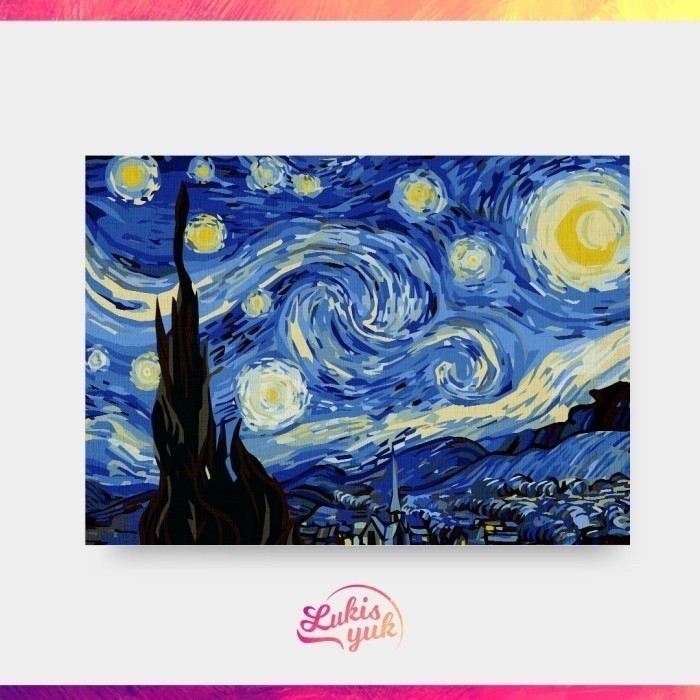 

TERMURAH - Starry Night - Paint by Numbers - 35x25cm - by LukisYuk