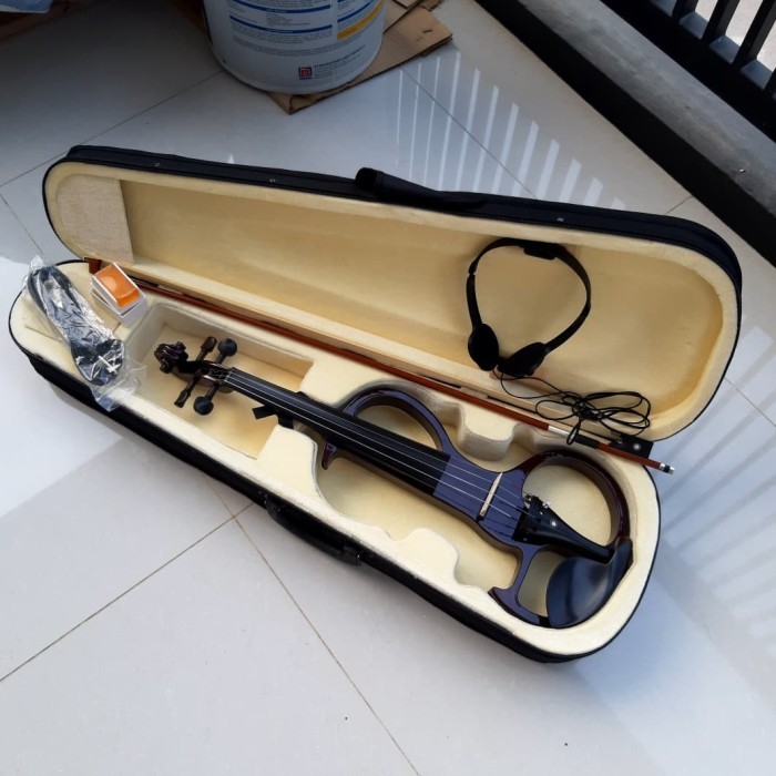Biola elektrik vienna original 4/4 lengkap siap pakai