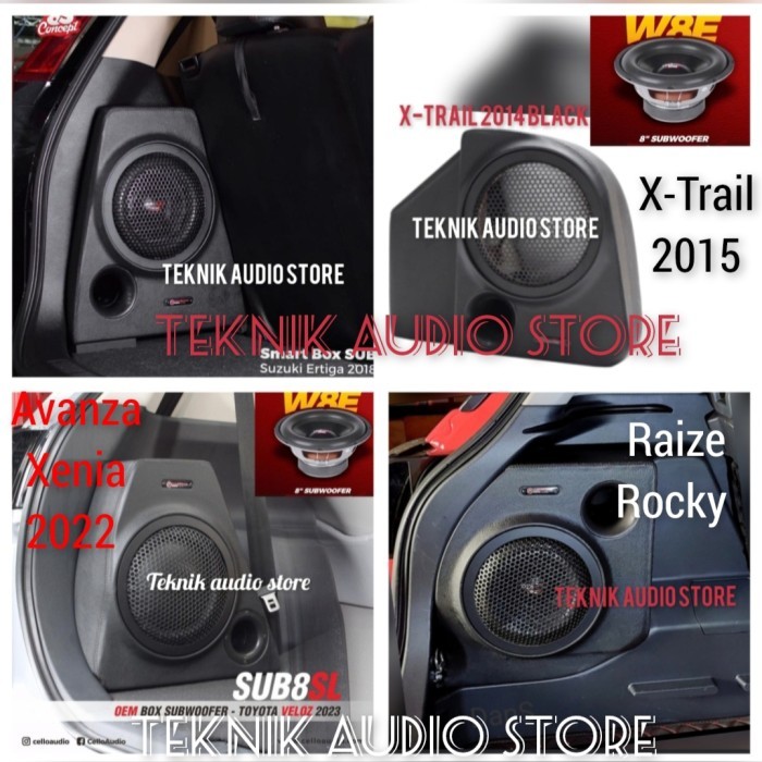Subwoofer 8inch Cello pnp Box X-Trail 14-Xenia-Avanza-Ertiga-Rocky DLL