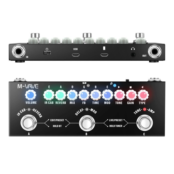 Efek Gitar M-VAVE CUVAVE Cube Baby Soundcard Multi Effects Pedal