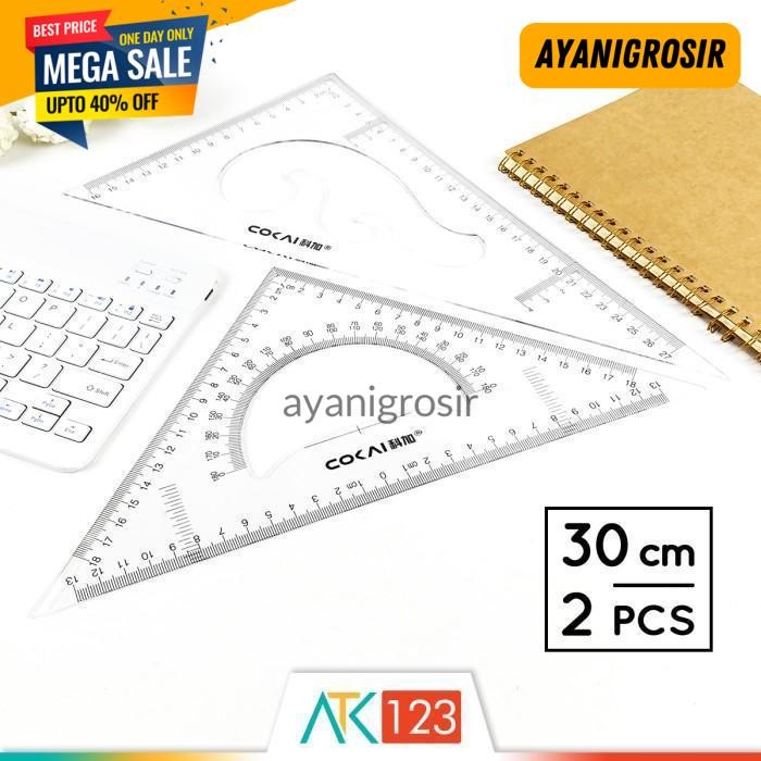 

TERMURAH PENGGARIS SEGITIGA / TRIANGLE RULER SET RLS-KJ-1230 BY AYANI GROSIR !!