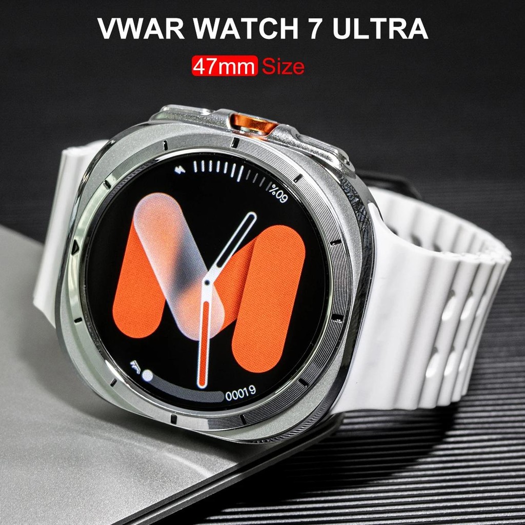 Vwar Watch 7 Ultra 47mm Smart Watch IP68 Waterproof Bluetooth Call Compass Smartwatch for Men Women 