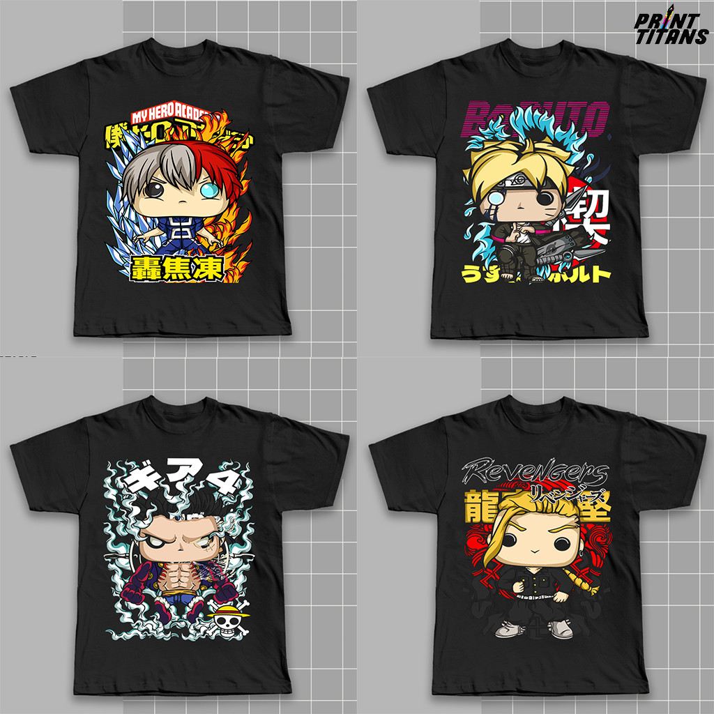 Funko pop Anime Tshirt Grafis Fashion T-shirt Untuk Pria Unisex Tee Besar 2 |RjPcZqlO|