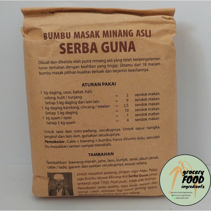 

Bumbu Masak Nang / Bumbu Serbaguna