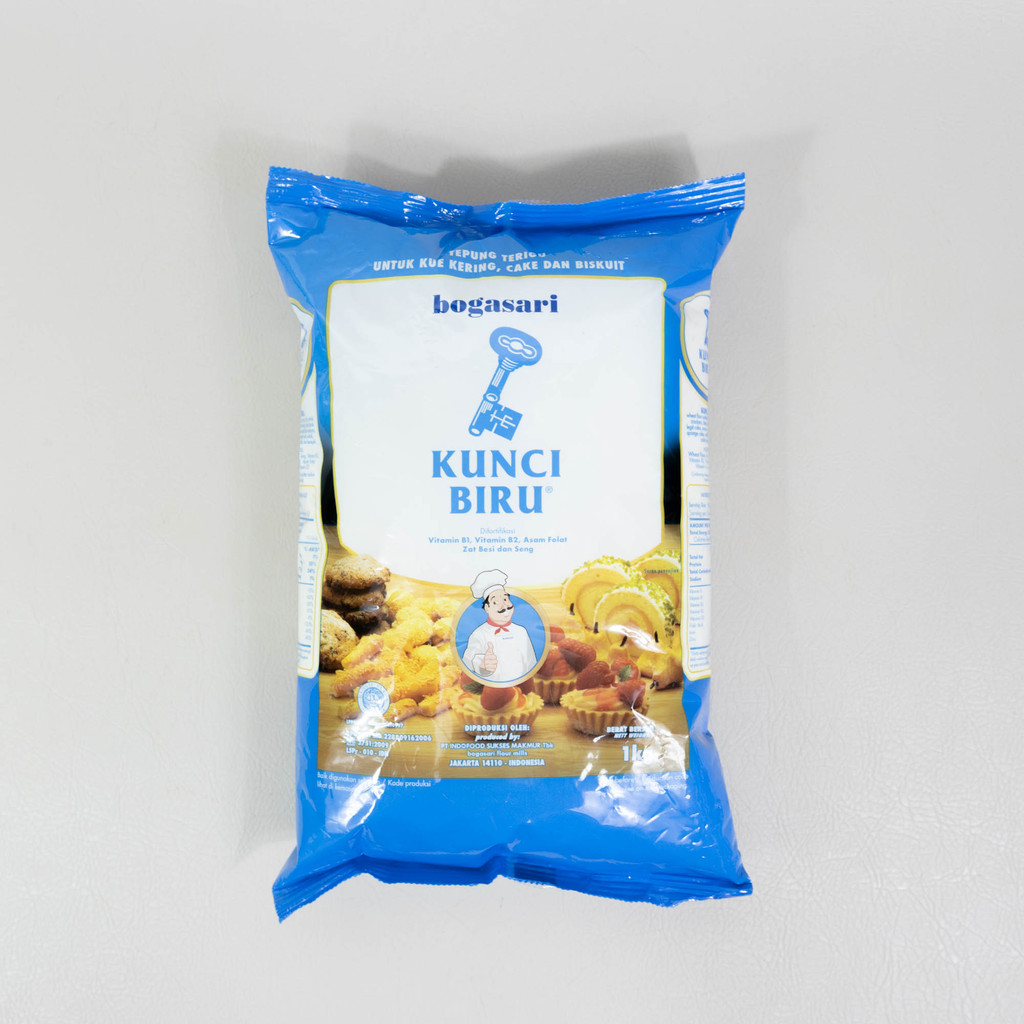 

Bogasari Tepung Terigu Premium Kunci Biru 1 kg