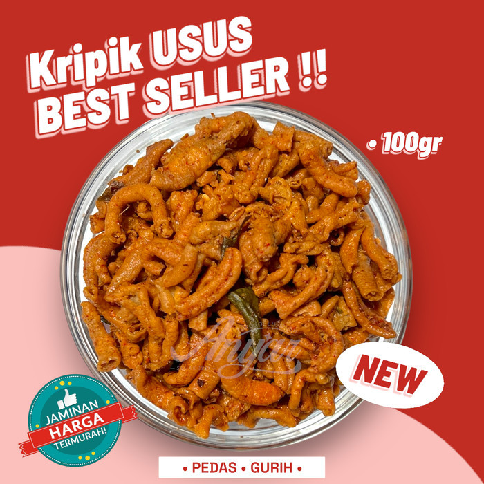 

PROMO Keripik Usus Ayam Pedas Daun Jeruk Gurih Renyah Siap Makan 100-250gr