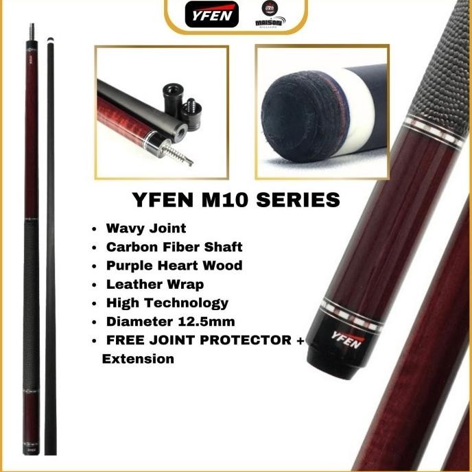 Masih Stick Billiard Yfen M10 - Yfen M10 Carbon Shaft